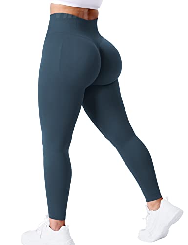 Yiifit Sports Leggings Damen Scrunch Butt Push Up Gym Fitness Sporthose,Marine Small von Yiifit