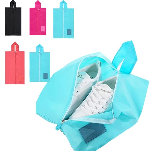 Shoe Bags for Travel Pack of 5, Shoe Storage Organiser with Zip Closure, Portable Shoe Pouch with Handle for Men and Women, Travel Accessories, Vacation von wetoowin
