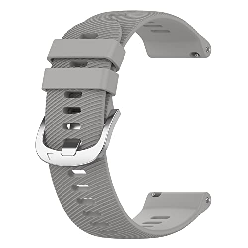 Yikamosi Kompatibel mit Garmin D2 Air X10 Armband für Frauen und Männer,20MM Schnellverschluss Weiches Silikon rostfreiem Metallverschluss Ersatzbänder für Garmin D2 Air X10 43MM,Grau von Yikamosi