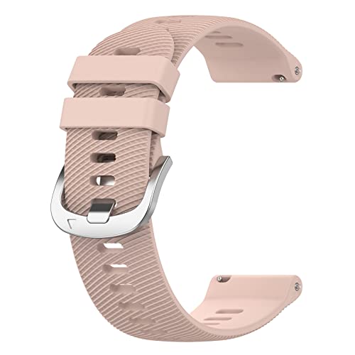 Yikamosi Kompatibel mit Garmin D2 Air X10 Armband für Frauen und Männer,20MM Schnellverschluss Weiches Silikon rostfreiem Metallverschluss Ersatzbänder für Garmin D2 Air X10 43MM,Rosa von Yikamosi