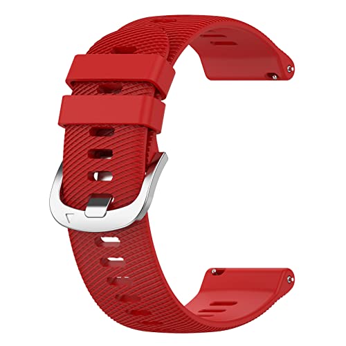 Yikamosi Kompatibel mit Garmin D2 Air X10 Armband für Frauen und Männer,20MM Schnellverschluss Weiches Silikon rostfreiem Metallverschluss Ersatzbänder für Garmin D2 Air X10 43MM,Rot von Yikamosi