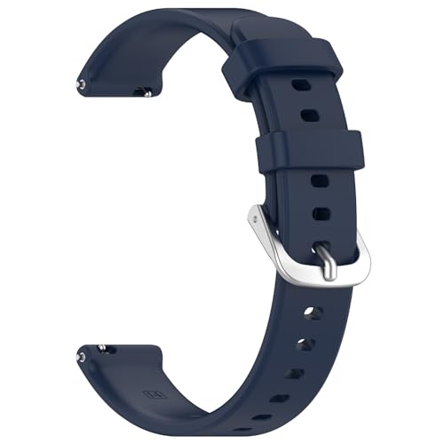 Yikamosi Kompatibel mit Garmin Lily 2 Armband für Frauen und Männer,14MM Schnellverschluss Weiches Silikon rostfreiem Metallverschluss Ersatzbänder für Lily 2,Mitternachtsblau von Yikamosi