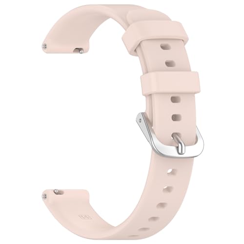 Yikamosi Kompatibel mit Garmin Lily 2 Armband für Frauen und Männer,14MM Schnellverschluss Weiches Silikon rostfreiem Metallverschluss Ersatzbänder für Lily 2,Rosa von Yikamosi