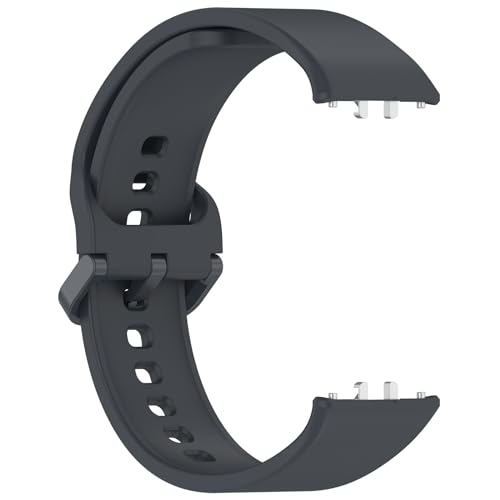 Yikamosi Kompatibel mit Samsung Galaxy Fit 3 Armband für Frauen und Männer,Schnellverschluss Weiches Silikon TPU schluss Ersatzbänder Kompatibel für Galaxy Fit 3(SM-R390) Dunkelgrau von Yikamosi