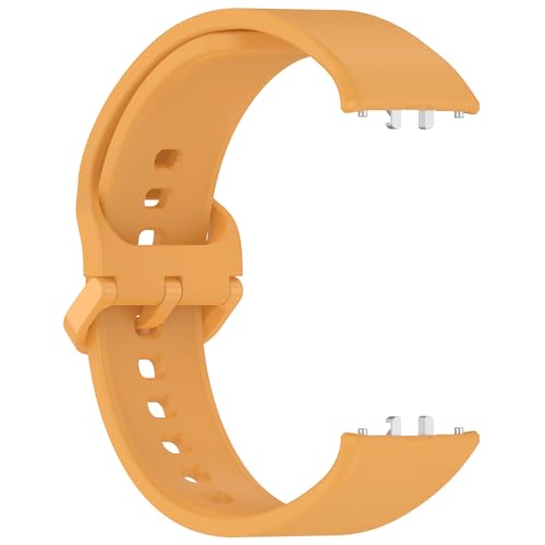 Yikamosi Kompatibel mit Samsung Galaxy Fit 3 Armband für Frauen und Männer,Schnellverschluss Weiches Silikon TPU schluss Ersatzbänder Kompatibel für Galaxy Fit 3(SM-R390) Gelb von Yikamosi