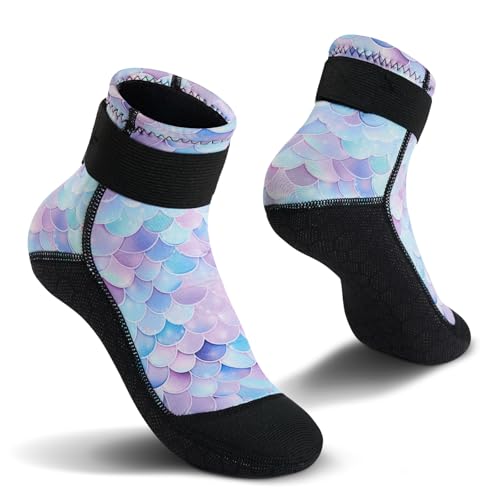 Yikayin Neoprensocken Kinder, 3mm Wassersocken Badesocken für Mädchen Jungen, Rutschfest Warmhaltend Tauchsocken Strandsocken für Strand Pool Wassersport - Lila 23-26 Yikayin Neoprensocken Kinder, 3mm Wassersocken Badesocken für Mädchen Jungen, Rutschfest Warmhaltend Tauchsocken Strandsocken für Strand Pool Wassersport - Lila 23-26 von Yikayin