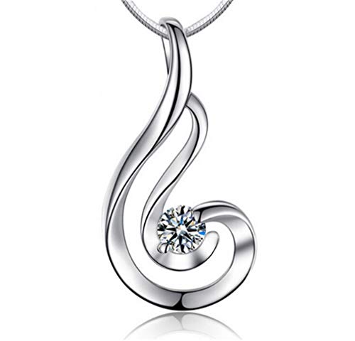 Halskette Damen Mädchen Kette Silber 925 mit Anhänger Zirkonia Einfache Linie Kurz Y-Kette Charm Halsreif Mode Schmuck für Frauen Freundin Tochter von Lupsty