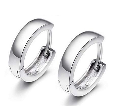 Yikoly Unisex Ohrringe creolen Silber 925 Mode Einfache Klein Hoop Ohrstecker Punk Ohrschmuck für Damen Herren von Yikoly