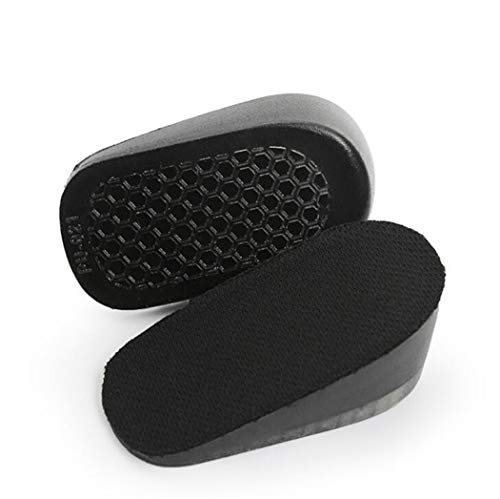 Yikoly Unisex gel Halb Einlegesohlen Erhöhung für Damen und Herren,Unsichtbare Stoßdämpfung Silikon Höhe Schuh Pad Erhöhende Schuheinlagen für Freizeit,selbstklebend (3.5cm /EU40-45, Schwarz) von Yikoly