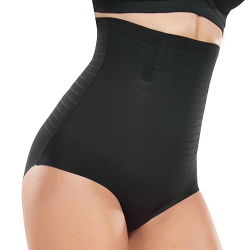 Yilanmy Bauchweg Unterhose Damen Shapewear Miederhose Body Shaper Hohe Taille Miederslip Unterwäsche Bauchkontrolle Figurformende Taillenslip (Schwarz*1,S) von Yilanmy