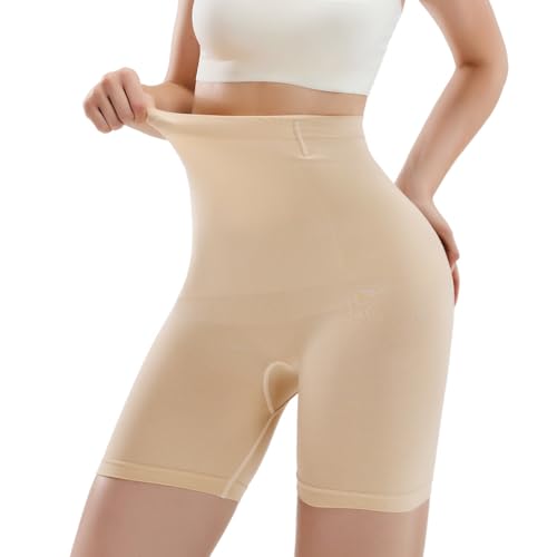 Yilanmy Shapewear Damen Bauchweg Unterhose Hohe Taille Miederhose Unterwäsche Bauchkontrolle Figurformende Body Shaper Miederpants (Nude, XS/S) von Yilanmy