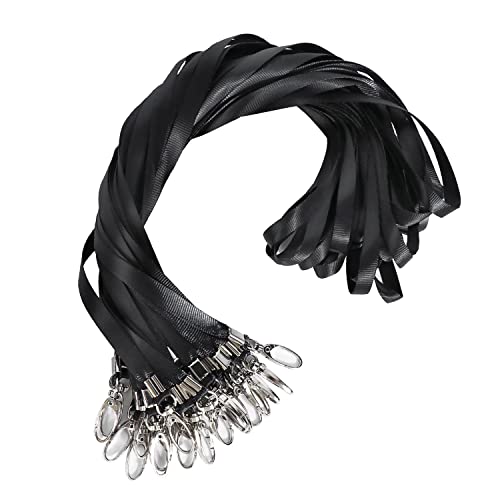 YiliYa 24 Stück Schwarz Schlüsselbänder Büro Abzeichen Lanyards mit Metall Swivel Karabinerhaken Haken für Kartenhülle ID-Karten, Abzeichen, Schlüssel, Mitarbeiter, Studenten, Besucher YiliYa 24 Stück Schwarz Schlüsselbänder Büro Abzeichen Lanyards mit Metall Swivel Karabinerhaken Haken für Kartenhülle ID-Karten, Abzeichen, Schlüssel, Mitarbeiter, Studenten, Besucher von YiliYa
