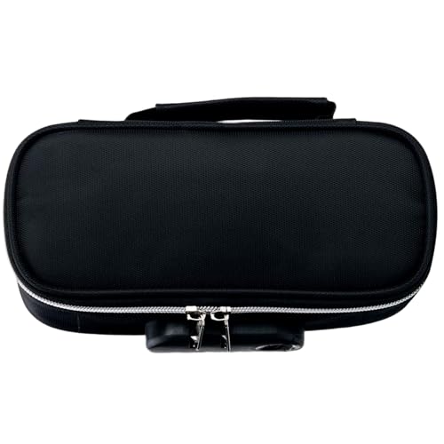 Yililay 1PCS Large Bleistiftkoffer schwarz, 4-Layer stationäre Tasche mit sicherem Schloss & Handle für Jungen der Office College School von Yililay