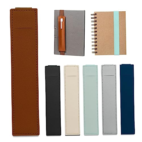 Yililay 6pcs Elastic Band Stifthalter für Notebooks Bleistifthalter PU Leder -Stifthülle Beutel für Hardcover Journals Stifthalter Halte 1 Stift abnehmbar für Planer Notebook von Yililay