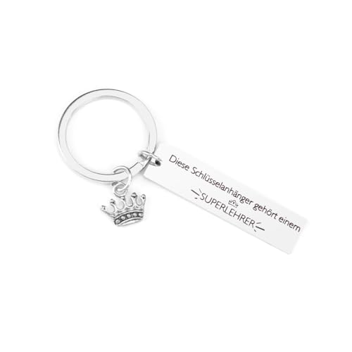 Yilousy Lehrer Schlüsselanhänger, Geschenk für Lehrer, Weihnachten, Abschied, Klassisch, Grün von Yilousy