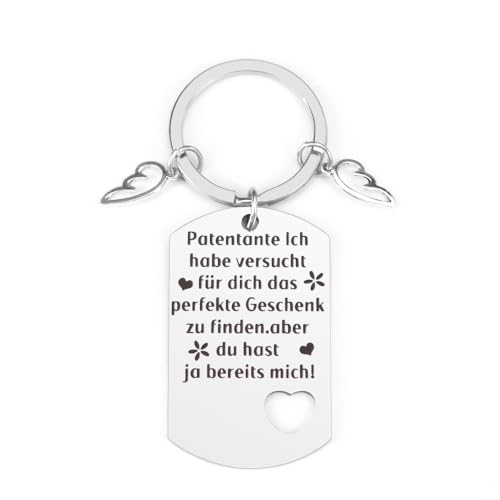 Yilousy Patentante Geschenk, Schlüsselanhänger Patentante, Patentante Geschenk Weihnachten, Patenonkel Geschenk Weihnachten, Geburtstagsgeschenk für Patenonkel von Yilousy