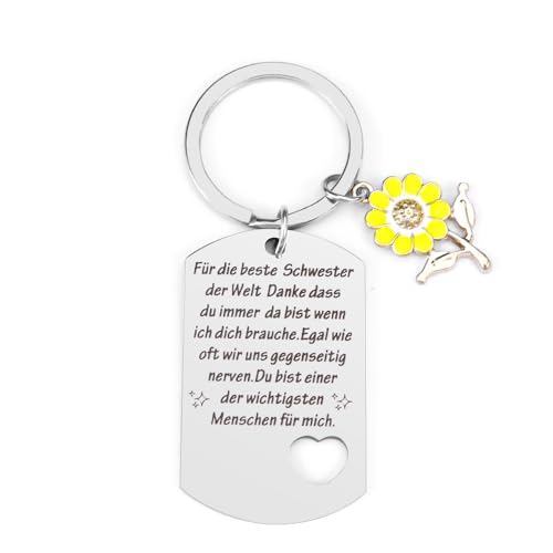 Yilousy Schwester Geschenk, Schlüsselanhänger Schwester, Schwester Weihnachtsgeschenke, Schwester Geschenk Geburtstag, Beste Geschenk für Schwestern von Yilousy