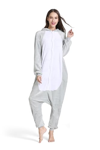 Yimidear® Unisex Adult Pyjamas Cosplay Tier Onesie Nachtwäsche Nachtwäsche (L, Grau) von Yimidear