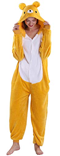 Yimidear Unisex Adult Pyjamas Cosplay Tier Onesie Nachtwäsche Nachtwäsche, Easily Bear, S von Yimidear