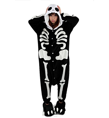 Yimidear Unisex Adult Pyjamas Cosplay Tier Onesie Nachtwäsche Nachtwäsche, Skeletons, L von Yimidear