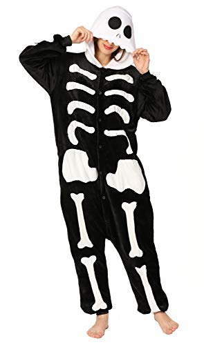 Yimidear Unisex Adult Pyjamas Cosplay Tier Onesie Nachtwäsche Nachtwäsche, Skeletons, M von Yimidear
