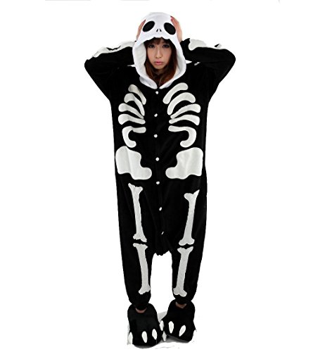 Yimidear Unisex Adult Pyjamas Cosplay Tier Onesie Nachtwäsche Nachtwäsche, Skeletons, S von Yimidear