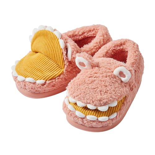 Yimuzche Dinosaurier-Hausschuhe für Damen und Herren, warme Hausschuhe aus Plüsch, perfekt für Haus, Schlafzimmer, Rosa, 40/41 EU Yimuzche Dinosaurier-Hausschuhe für Damen und Herren, warme Hausschuhe aus Plüsch, perfekt für Haus, Schlafzimmer, Rosa, 40/41 EU von Yimuzche