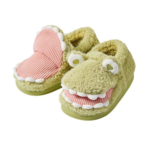 Yimuzche Dinosaurier-Hausschuhe für Damen und Herren, warme Hausschuhe aus Plüsch, perfekt für Haus, Schlafzimmer, grün, 36/37 EU Yimuzche Dinosaurier-Hausschuhe für Damen und Herren, warme Hausschuhe aus Plüsch, perfekt für Haus, Schlafzimmer, grün, 36/37 EU von Yimuzche