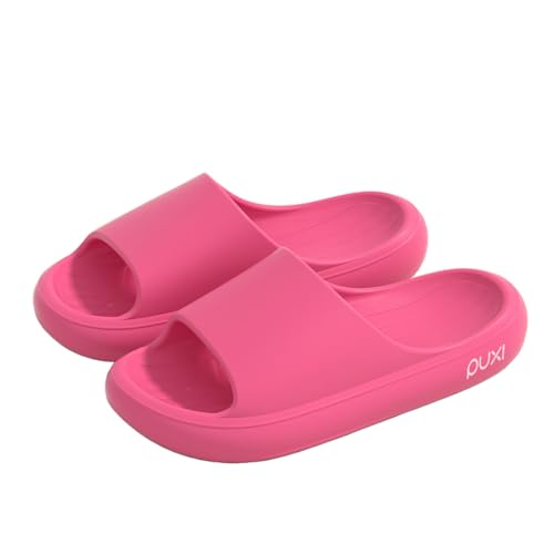 Yimuzche Hausschuhe für Damen und Herren, aus EVA, rutschfest, Sandalen mit dicker Sohle, bequem, Beerenrot, 35/36 EU Yimuzche Hausschuhe für Damen und Herren, aus EVA, rutschfest, Sandalen mit dicker Sohle, bequem, Beerenrot, 35/36 EU von Yimuzche