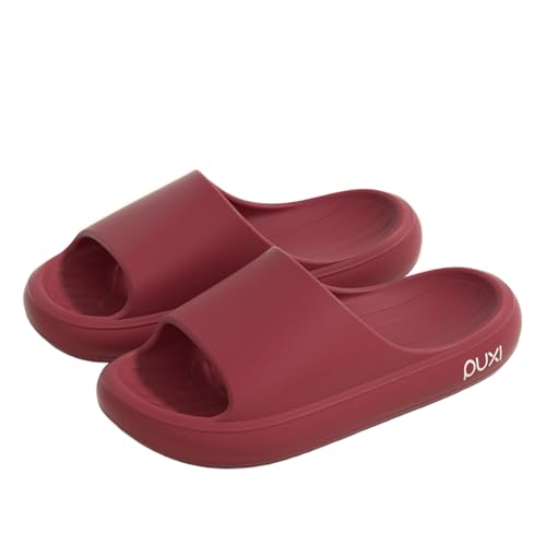 Yimuzche Hausschuhe für Damen und Herren, aus EVA, rutschfest, Sandalen mit dicker Sohle, bequem, Weinrot, 37/38 EU Yimuzche Hausschuhe für Damen und Herren, aus EVA, rutschfest, Sandalen mit dicker Sohle, bequem, Weinrot, 37/38 EU von Yimuzche