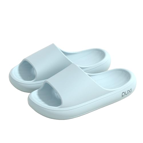 Yimuzche Hausschuhe für Damen und Herren, aus EVA, rutschfest, Sandalen mit dicker Sohle, bequem, blau, 39/40 EU Yimuzche Hausschuhe für Damen und Herren, aus EVA, rutschfest, Sandalen mit dicker Sohle, bequem, blau, 39/40 EU von Yimuzche