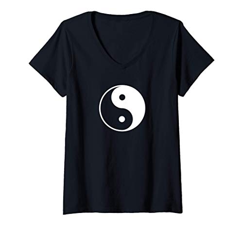 Damen Yin Yang T-Shirt mit V-Ausschnitt Damen Yin Yang T-Shirt mit V-Ausschnitt von Yin Yang designs