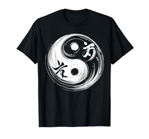 Cool Yin und Yang Symbol Kalligraphie Kunst Stil Männer Frauen T-Shirt von Yin and Yang Symbol Calligraphy Art Store