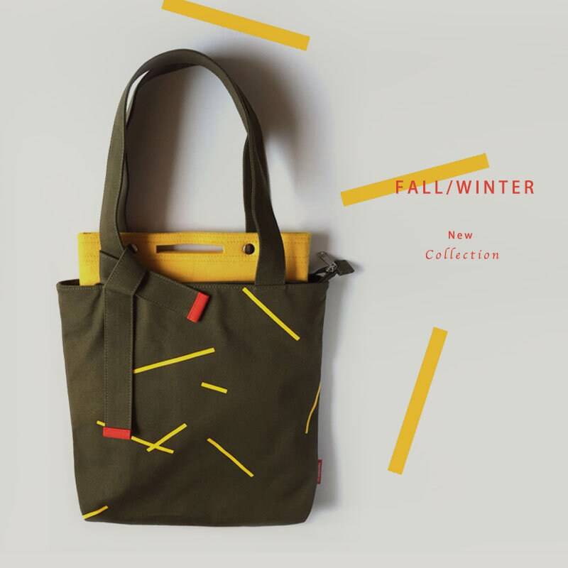 Langlebige Hand Gefertigte Armee Grün Canvas Einkaufstasche - Schultertasche Markttasche Computertasche Tote Für Sie Mit Reißverschlüssen von YinaSpiration