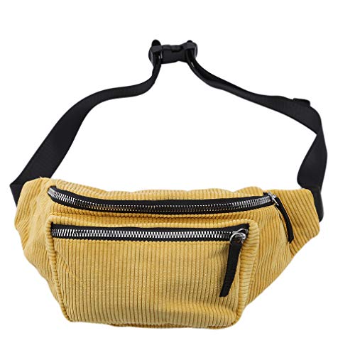Yinew Cord Brusttasche Gürteltasche Mit Reißverschluss Mode Schulter Messenger Bags Handytasche Fanny Geschenk Für Frauen, Gelb Yinew Cord Brusttasche Gürteltasche Mit Reißverschluss Mode Schulter Messenger Bags Handytasche Fanny Geschenk Für Frauen, Gelb von Yinew