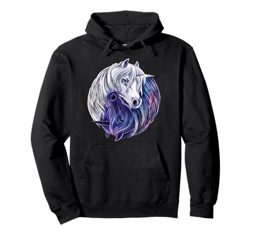 Ying Yang Einhörner Yin Qigong Tai Chi Mädchen Einhorn Pullover Hoodie von Ying Yang Design Shop