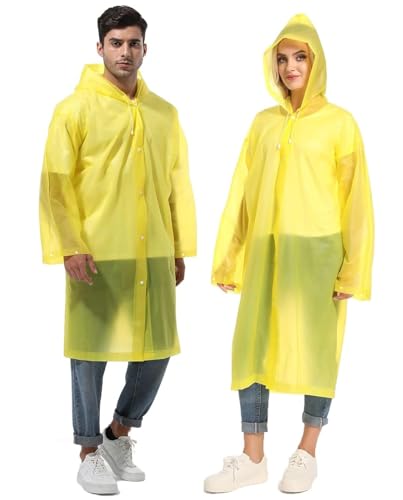 YingErTool 2 Stück Regenponchos Regenjacke Regenmantel für Damen Herren, Regenbekleidung Regencape Wasserdicht für Wandern Radfahren Camping und Reisen von YingErTool