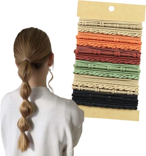24 Stück Haargummi Boho Style,Boho Armband Damen,Haargummi Armband,haargummi Damen,Haargummis,Praktisch,Pferdeschwanzhalter,Erhältlich 6 Farben Für Verschiedene Frisuren,Z.B. Pferdeschwanz Bei Fraue von YingMengZhiGe