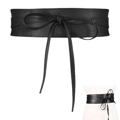 Bindegürtel Damen,Taillengürtel Damen Breit,Gürtel zum Binden,Bindegürtel für Kleider,Taillengürtel Breit,taillengürtel damen Schwarz,Ledergürtel für Kleid,Breite Gürtel für Kleider mit Schnürung von YingMengZhiGe