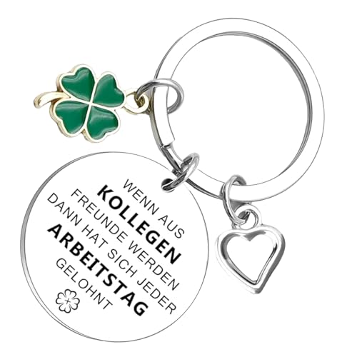 Vierblättriges Kleeblatt Abschiedsgeschenk Kollegin,Mode Schlüsselanhänger Kollegin,Kollegen Geschenk,Robust Lieblingskollegin Geschenk,Geeignet Als Neujahrs Oder Ostergeschenk Für Geschätzte Kollegen von YingMengZhiGe