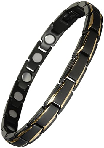 Extrastarkes Yinga-Vital Magnetarmband mit 18 Neodym Magneten im Stil Black-Gold. Länge 20,5cm. Deutsche Firma mit Garantie Extrastarkes Yinga-Vital Magnetarmband mit 18 Neodym Magneten im Stil Black-Gold. Länge 20,5cm. Deutsche Firma mit Garantie von Yinga-Vital