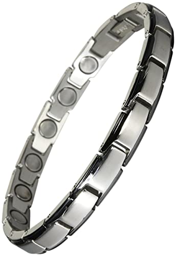 Extrastarkes Yinga-Vital Magnetarmband mit 18 Neodym Magneten im Stil silber-black. Länge: 18,5cm. Deutsche Firma mit Garantie. Extrastarkes Yinga-Vital Magnetarmband mit 18 Neodym Magneten im Stil silber-black. Länge: 18,5cm. Deutsche Firma mit Garantie. von Yinga-Vital