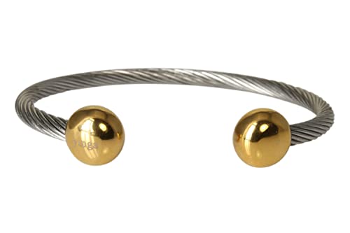 Magnetschmuck Armreif Trendy im Stil Bicolor mit 2 Magneten, GRÖSSE M. Deutsche Firma mit Garantie. von Yinga-Vital