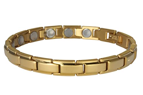 Original Yinga-Vital Premium Magnetschmuck Armband. Extrastarkes Damenarmband im Stil Gold mit 18 Magneten. 20,5cm von Yinga-Vital