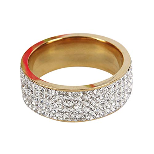 Anime-Ringe, Stahl, Farbgröße, Modeschmuck, Geometrie-Ring, Damen, 512 Edelstahl-Ringe, Ringe für Teenager, gold, 11号 von Yinguo