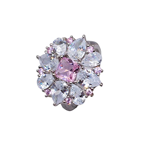 Birnenförmige Prinzessin Ring Wasser Europäische Tropfen Kristall Amerikanische Ring Diamant Quadrat Rosa Intarsien und Ringe Herren Ringe Set, F, 11号 von Yinguo