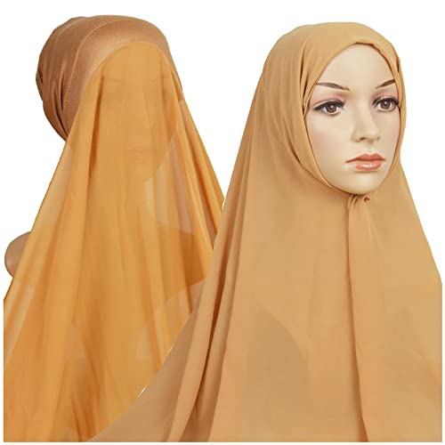 Damen-Stirnbänder für Herren, lässig, einfarbig, mehrfarbig, Hijab-Bandage, muslimisch, Hijab, Workout, Stirnbänder für Männer (Braun-1, Einheitsgröße) von Yinguo