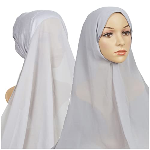 Damen-Stirnbänder für Herren, lässig, einfarbig, mehrfarbig, Hijab-Bandage, muslimisch, Hijab, Workout, Stirnbänder für Männer (Grau, 1, Einheitsgröße) von Yinguo