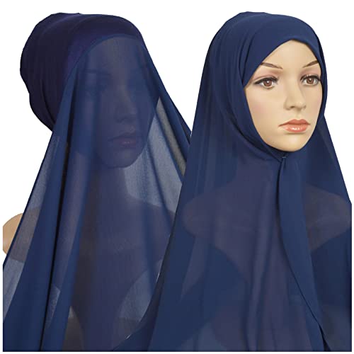 Damen-Stirnbänder für Herren, lässig, einfarbig, mehrfarbig, Hijab-Bandage, muslimisch, Hijab, Workout, Stirnbänder für Männer (Marineblau, 1, Einheitsgröße) von Yinguo