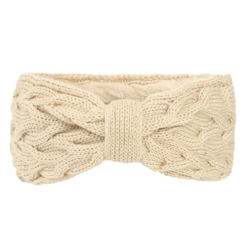 Haarwickel für Herren, warme Winter-Stirnbänder für Frauen, Zopfhäkel-Turban, Ohrenwärmer, Stirnband, Geschenke, 1 Packung, Radfahren-Stirnband (Beige, Einheitsgröße) von Yinguo